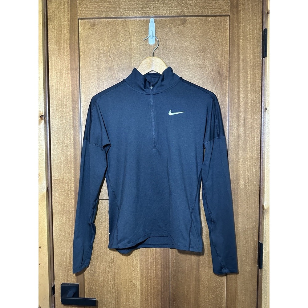 Nike Running Dri-FIT Women's Black 1/4 Zip Long Sleeve Pullover Size XS